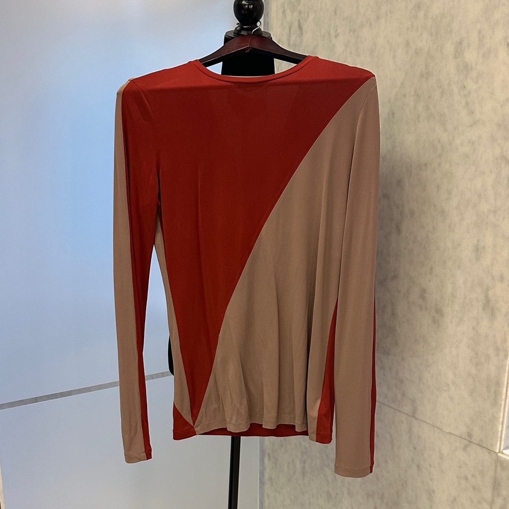 Victoria Beckham Colorblock Long Sleeve Top